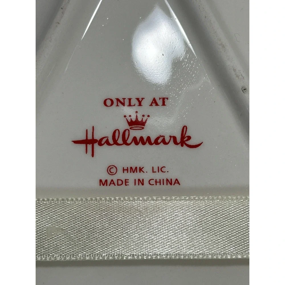 Hallmark‎ Christmas Tree snack plate with knife 7